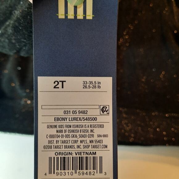 Genuine Kids From Oshkosh Girl's Jacket Black Glitter Zip Front Size 2T - Picture 4 of 6